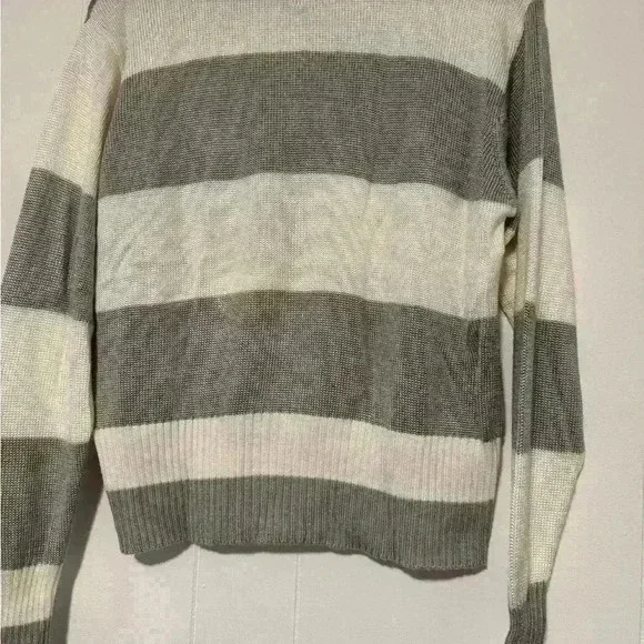 FIA Italia Sweater Womens M Handloomed Gray &Whit New no tag Full Zip Collared - Picture 7 of 12